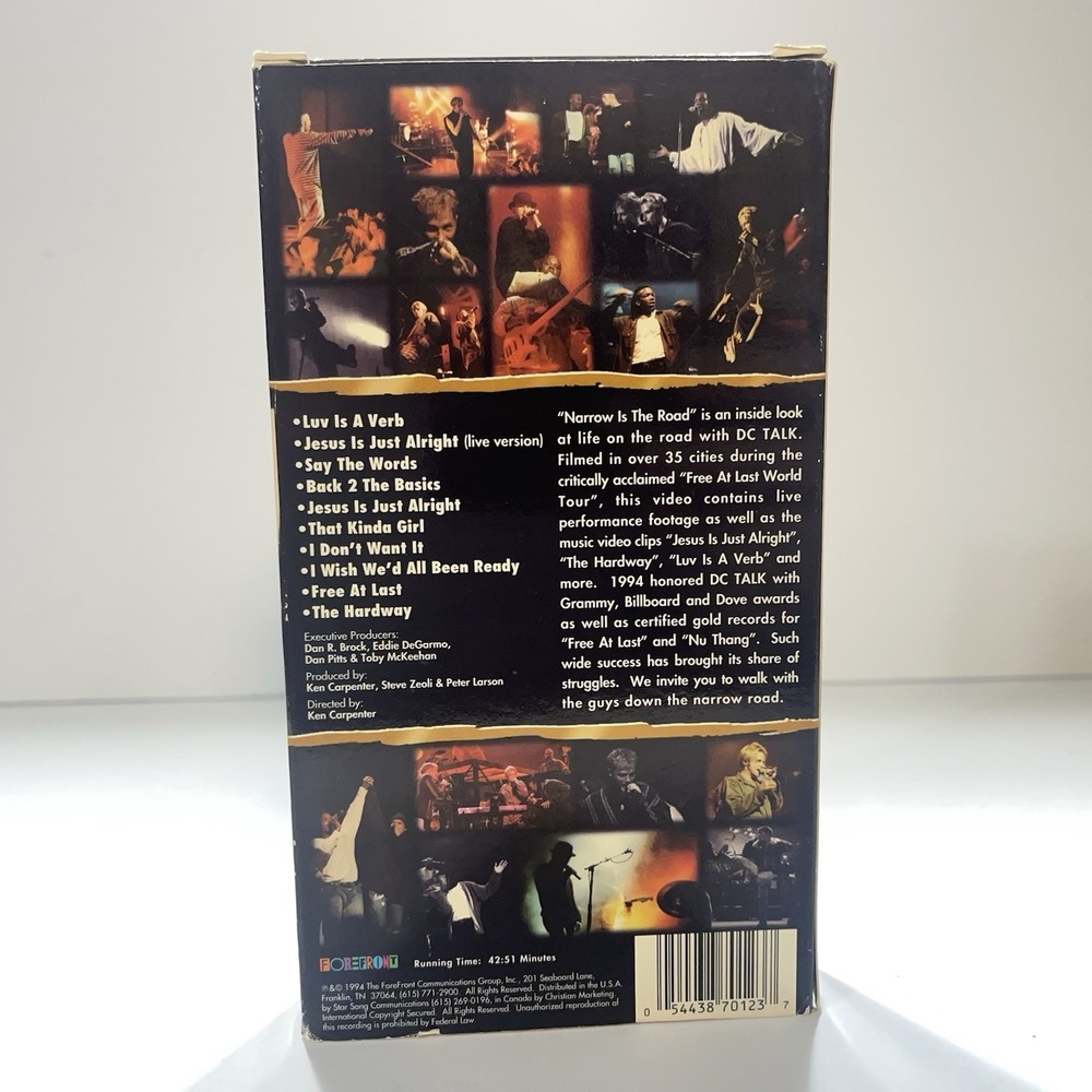 DC Talk – Narrow Is The Road (1994) US VHS Very Good Plus Toby Mac - Picture 3 of 6